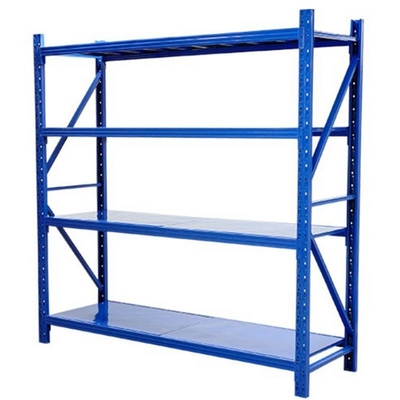 400kg Orta Hizmet Rafı ISO9001 Geçmeli Garaj Rafları Mavi